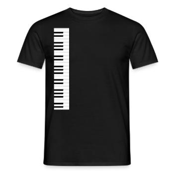 piano - T-shirt homme - noir - Devant - AI Model Male 178 light (178cm)
