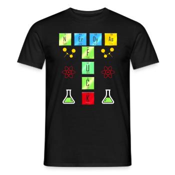 Chemistry Science - Chemists Nerdy as Fuck - Men's T-Shirt - black - Front - AI Model Male 178 light (178cm)