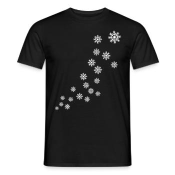 Flocon de neige de Noël - T-shirt homme - noir - Devant - AI Model Male 178 light (178cm)