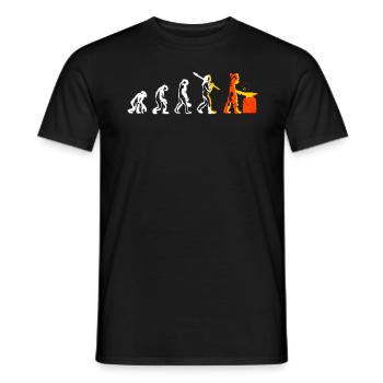 Evolution Metallbauer Beruf Schweißer Geschenk - Männer T-Shirt - Schwarz - Vorne - AI Model Male 178 light (178cm)