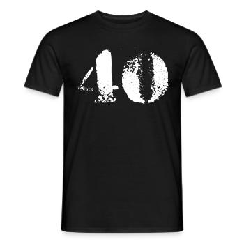 40 numéro - T-shirt homme - noir - Devant - AI Model Male 178 light (178cm)