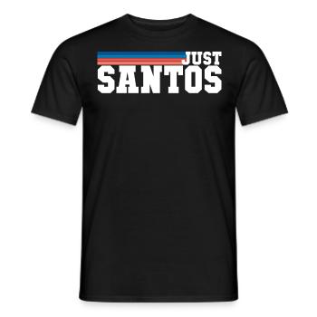 Santos - Men's T-Shirt - black - Front - AI Model Male 178 light (178cm)