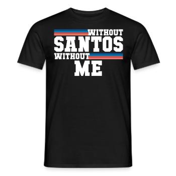 Santos - Men's T-Shirt - black - Front - AI Model Male 178 light (178cm)