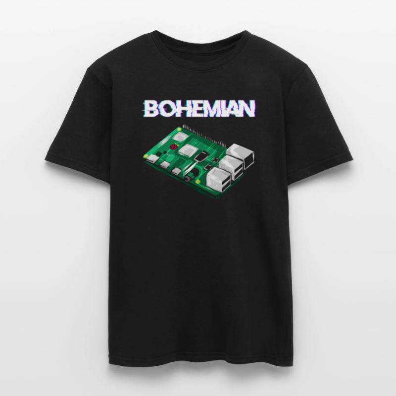 Bohemian Raspberry computer scientist programmer Pi Men's T-shirt