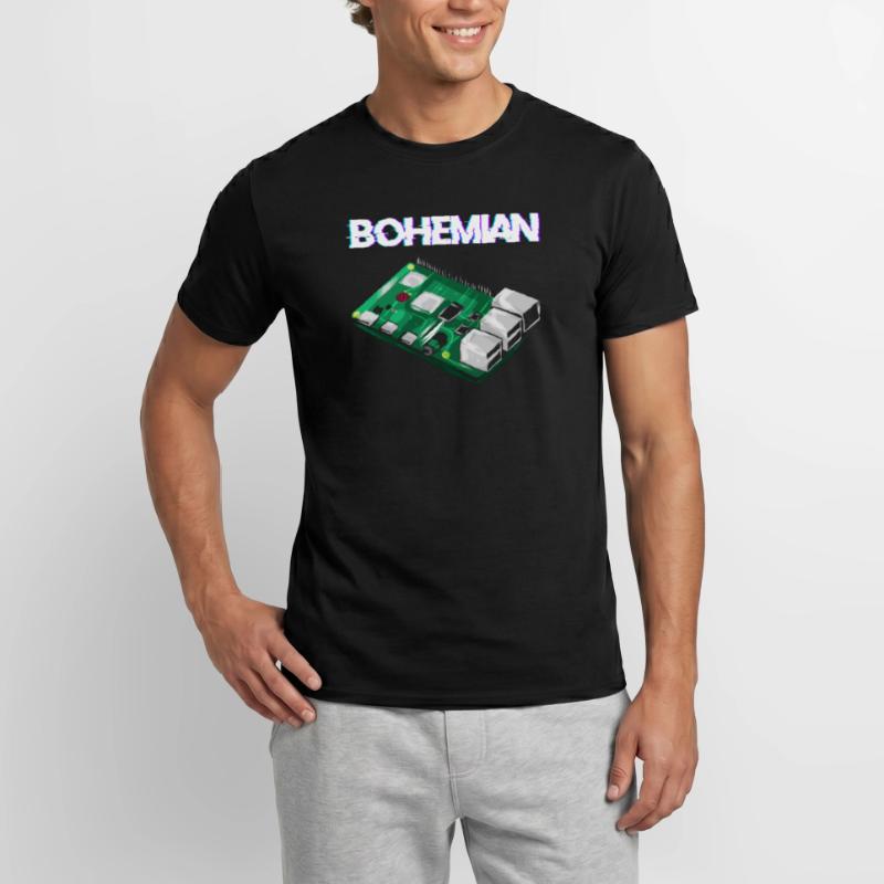Bohemian Raspberry computer scientist programmer Pi Men's T-shirt