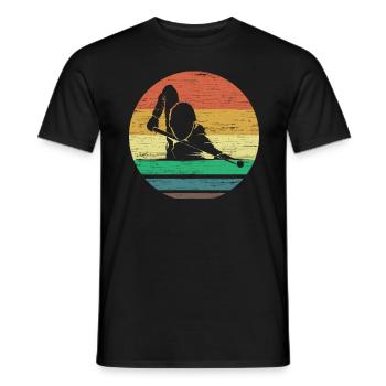 Billard joueur de billard snooker vintage rétro - T-shirt homme - noir - Devant - AI Model Male 178 light (178cm)