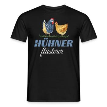 Hühner Flüsterer - Huhn Hühnerhalter Spruch - Männer T-Shirt - Schwarz - Vorne - AI Model Male 178 light (178cm)