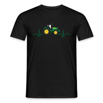 Traktor Herzschlag Bauer Trecker Landwirt Bauern - Männer T-Shirt - Schwarz - Vorne - AI Model Male 178 light (178cm)