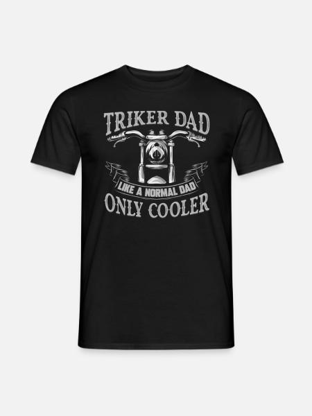 Triker Dad's are cool motor trike tricycle bikers - Men's T-Shirt - black