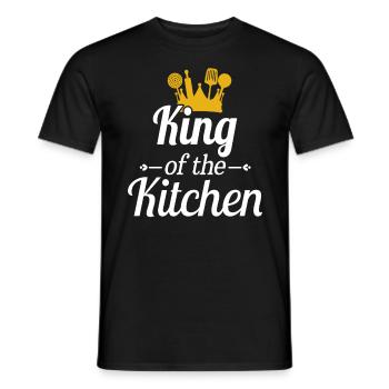 King of the Kitchen Super Hobby Koch Geschenk - Männer T-Shirt - Schwarz - Vorne - AI Model Male 178 light (178cm)