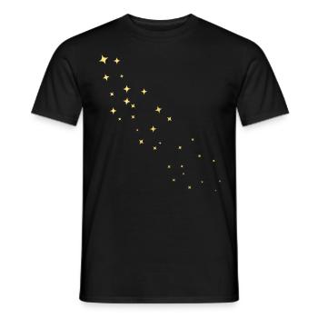 Golden Stars - Men's T-Shirt - black - Front - AI Model Male 178 light (178cm)