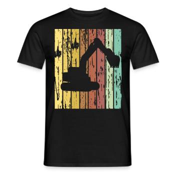 Excavator Children - Men's T-Shirt - black - Front - AI Model Male 178 light (178cm)