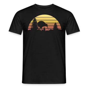Kiwi Vogel - Männer T-Shirt - Schwarz - Vorne - AI Model Male 178 light (178cm)