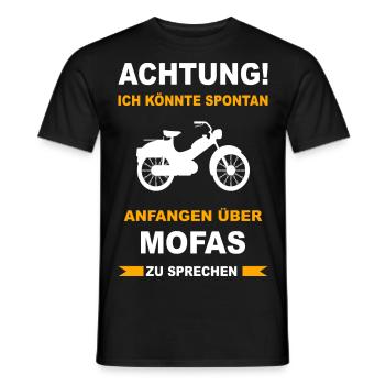 Mofa Moped Mofafahrer Mopedfahrer Mopeds Mokick - Männer T-Shirt - Schwarz - Vorne - AI Model Male 178 light (178cm)