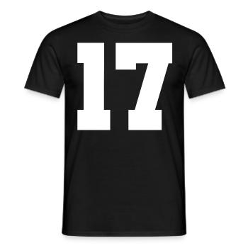 17 - Men's T-Shirt - black - Front - AI Model Male 178 light (178cm)