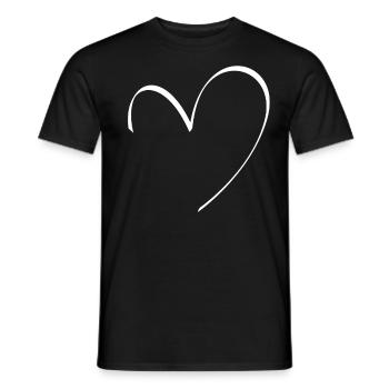 Coeur - T-shirt homme - noir - Devant - AI Model Male 178 light (178cm)