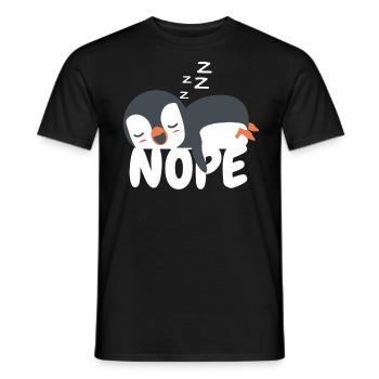 Penguin Funny Animals - Men's T-Shirt - black - Front - AI Model Male 178 light (178cm)