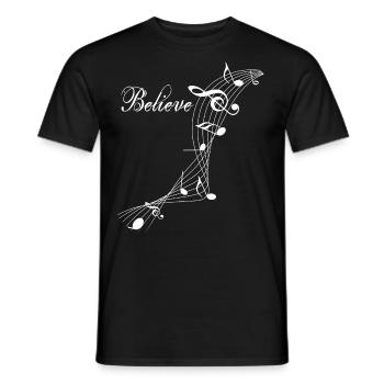 Music Faith Christian - Men's T-Shirt - black - Front - AI Model Male 178 light (178cm)