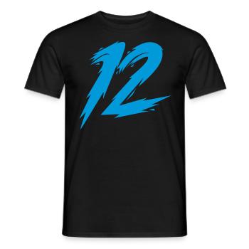12 - T-shirt homme - noir - Devant - AI Model Male 178 light (178cm)