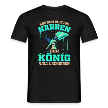 Der König will Lackieren Autolackierer & Lackierer - Männer T-Shirt - Schwarz - Vorne - AI Model Male 178 light (178cm)