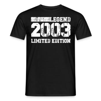 18. Geburtstag 2003 Volljährig - Männer T-Shirt - Schwarz - Vorne - AI Model Male 178 light (178cm)