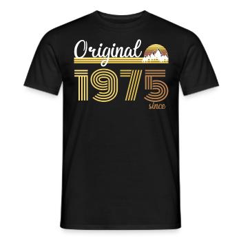 1975 - Men's T-Shirt - black - Front - AI Model Male 178 light (178cm)