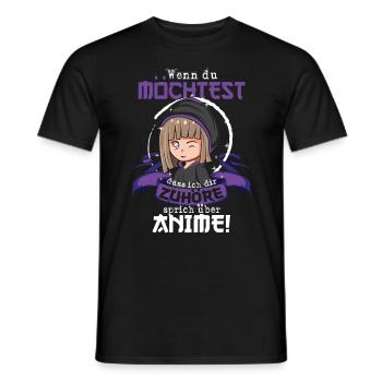 Super Anime schauen Spruch, Anime Geschenk - Männer T-Shirt - Schwarz - Vorne - AI Model Male 178 light (178cm)