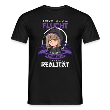 Netter Anime schauen Spruch, Anime Geschenk - Männer T-Shirt - Schwarz - Vorne - AI Model Male 178 light (178cm)