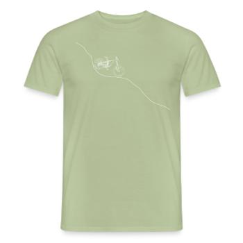 Downhill Path - Men's T-Shirt - sage - Front - AI Model Male 178 light (178cm)