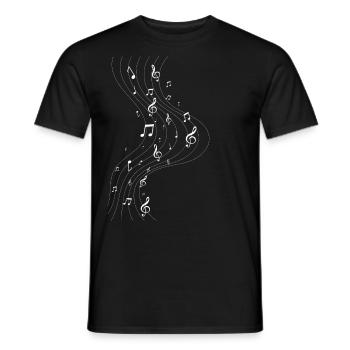 Music Sheet Music Key Symbol - Men's T-Shirt - black - Front - AI Model Male 178 light (178cm)