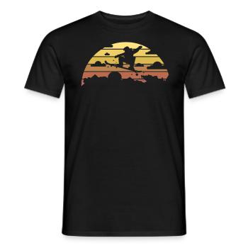 Snowboard - Vintage - Männer T-Shirt - Schwarz - Vorne - AI Model Male 178 light (178cm)