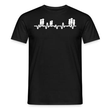 Herzschlag Erdmännchen - Männer T-Shirt - Schwarz - Vorne - AI Model Male 178 light (178cm)