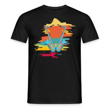 Saxophone - Männer T-Shirt - Schwarz - Vorne - AI Model Male 178 light (178cm)