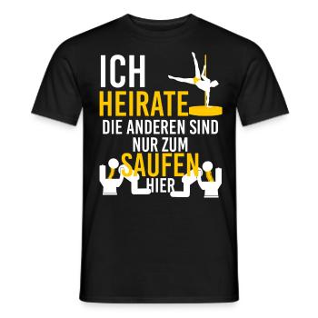 bachelor party - Men's T-Shirt - black - Front - AI Model Male 178 light (178cm)