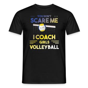 Volley girls Coach Sport Humour Rengaine Cadeau - T-shirt homme - noir - Devant - AI Model Male 178 light (178cm)