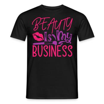 Beauty Saying Beauty Is My Business - Men's T-Shirt - black - Front - AI Model Male 178 light (178cm)
