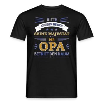 Seine Majestät der Opa Großvater Geschenk Familie - Männer T-Shirt - Schwarz - Vorne - AI Model Male 178 light (178cm)