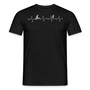 Battements de cœur - Coureurs - Coureurs - T-shirt homme - noir - Devant - AI Model Male 178 light (178cm)