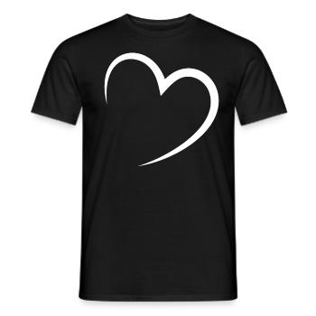 heart - Men's T-Shirt - black - Front - AI Model Male 178 light (178cm)