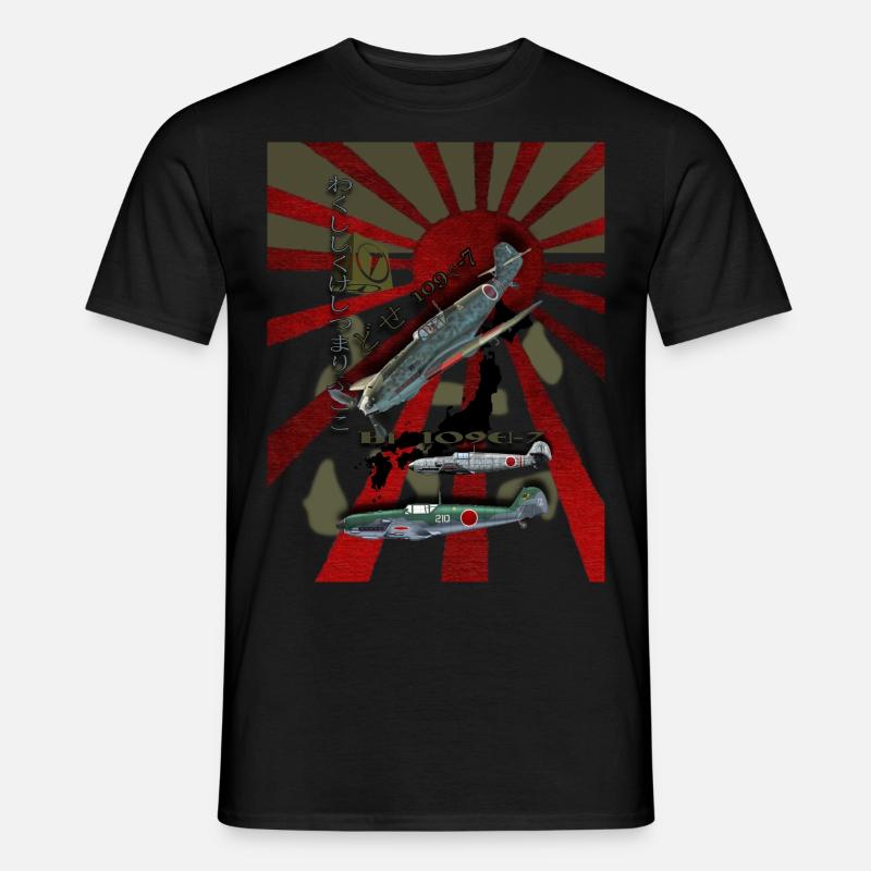 "Bf 109E-7" japanische Version - Männer T-Shirt - Schwarz