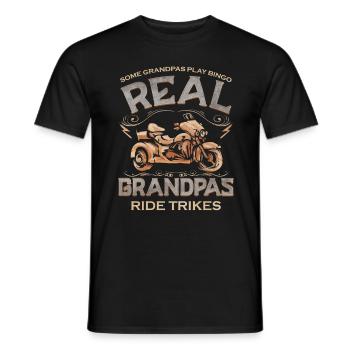 Real Grandpas Ride Trikes Motortriker & Biker Grandpa - Men's T-Shirt - black - Front - AI Model Male 178 light (178cm)