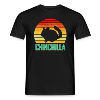 Chinchilla Vintage Design - Chinchilla Owner - Men's T-Shirt - black - Front - AI Model Male 178 light (178cm)
