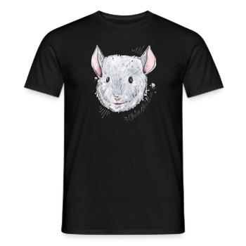 Retro Chinchilla Owner & Chinchilla Whisperer - Men's T-Shirt - black - Front - AI Model Male 178 light (178cm)