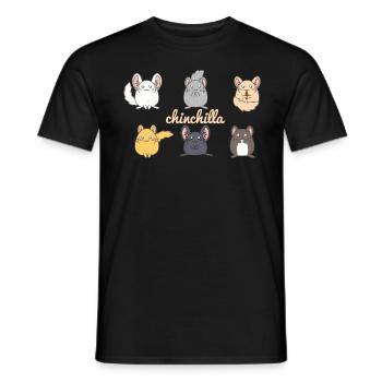 Cute Chinchilla Family - Chinchilla Owners - Men's T-Shirt - black - Front - AI Model Male 178 light (178cm)