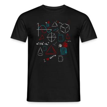 I Love Math - Formule mathématicienne et professeur de mathématiques - T-shirt homme - noir - Devant - AI Model Male 178 light (178cm)