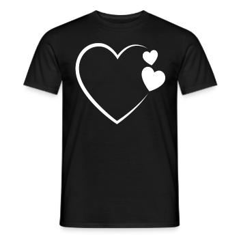 Coeur - T-shirt homme - noir - Devant - AI Model Male 178 light (178cm)