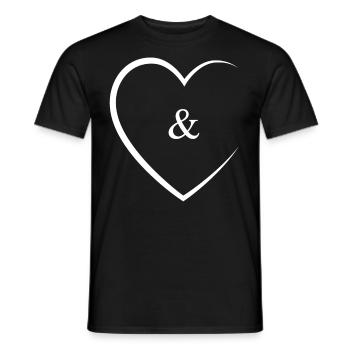 & und Zeichen Hochzeit - Männer T-Shirt - Schwarz - Vorne - AI Model Male 178 light (178cm)