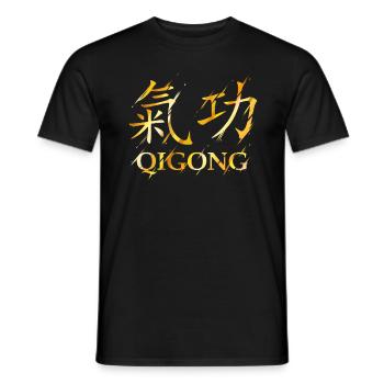 Qigong Symboles chinois Qi Gong Chakra Tai Chi - T-shirt homme - noir - Devant - AI Model Male 178 light (178cm)