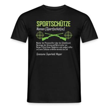 Sportschütze Definition Herr über den Schießstand - Männer T-Shirt - Schwarz - Vorne - AI Model Male 178 light (178cm)