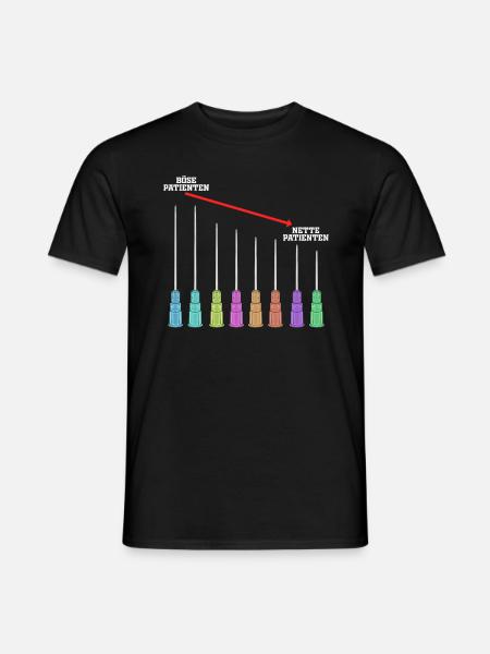 Böse Nette Patienten Medizinische Fachangestellte - Männer T-Shirt - Schwarz
